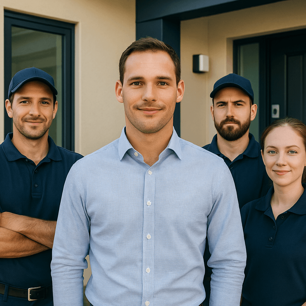 Bryce with team at Making Way Electrics